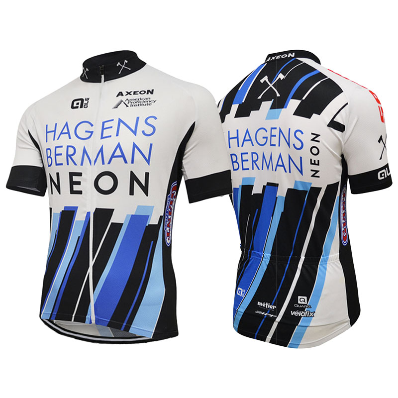 Abbigliamento Axeon Hagens Berman 2017 Manica Corta e Pantaloncino Con Bretelle bianco e nero - Clicca l'immagine per chiudere